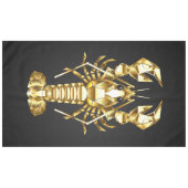 Nappe Poisson à langouste polygonale dorée sur noir (Devant (Horizontal))