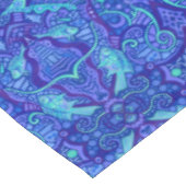 Nappe Poisson Arabesque sous-marin Bohème Motif Violet (Angle)