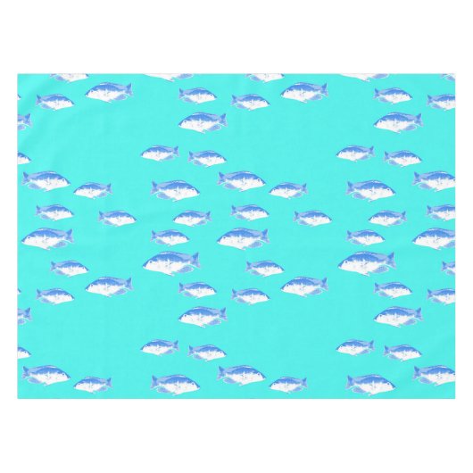 Nappe Poisson bleu turquoise (Devant (Horizontal))