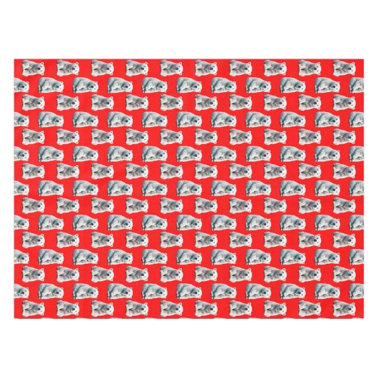 Nappe Polar Bear Pattern Design On Red  (Devant (Horizontal))