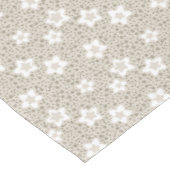 Nappe Polka beige point rétro avec étoiles et fleurs (Angle)