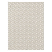 Nappe Polka beige point rétro avec étoiles et fleurs (Devant)