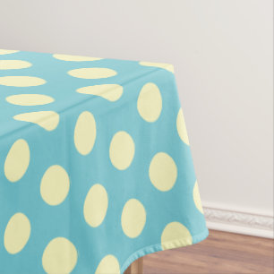 Nappe Polka jaune point sur bleu modifiable) Arrière -