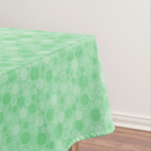 Nappe Polka point vert tons rétro années 60