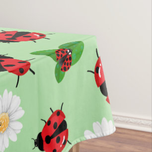 Nappe Polka rouge mignon point Ladybug Fleur de margueri