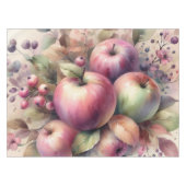 Nappe Pommes automnales en couleurs pastel aquarelle (Devant (Horizontal))