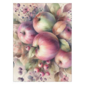 Nappe Pommes automnales en couleurs pastel aquarelle (Devant)