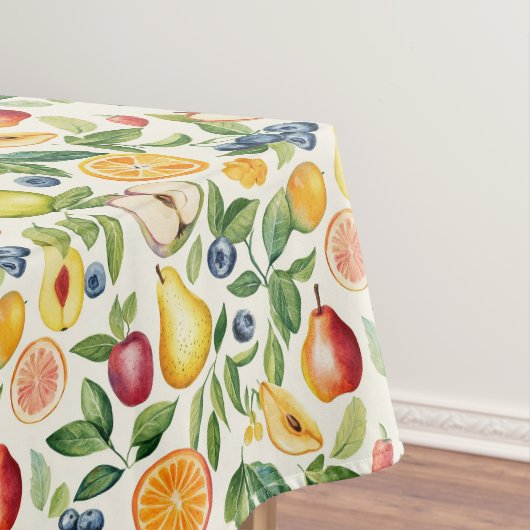 Nappe Pommes Poires Myrtilles Oranges Fruits (In Situ)