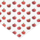 Nappe Pommes rouges sur fond blanc (Angle)