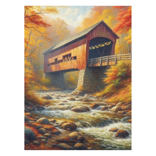 Nappe pont couvert d'automne classique (Devant)