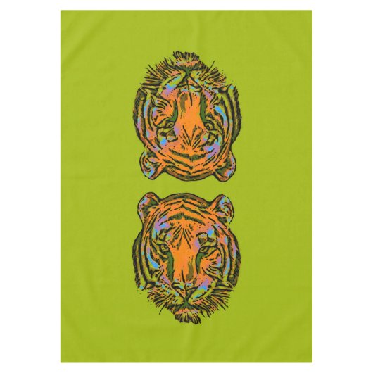 Nappe Pop Art TIGER HEAD + votre backgr. & idées (Devant)