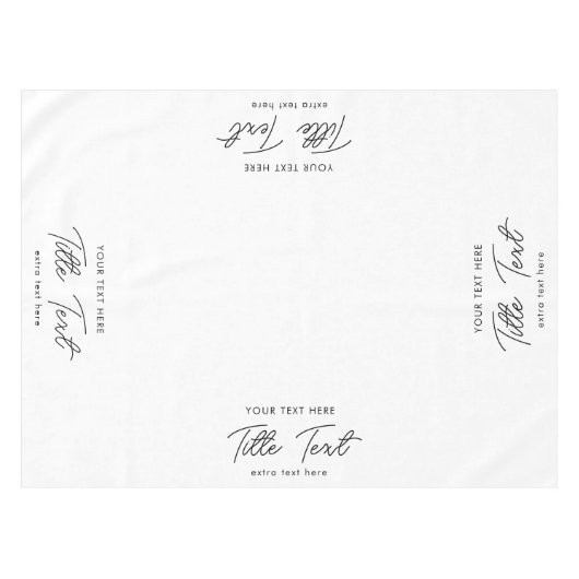 Nappe Pop Up Shop Table Runner Bannière Script moderne (Devant (Horizontal))
