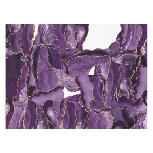Nappe Porte de parties scintillant violet et or (Devant (Horizontal))