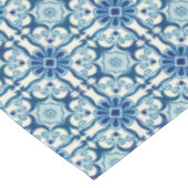Nappe Portugais Azulejos Blue Floral Motif  (Angle)