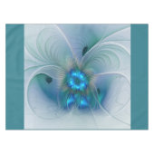 Nappe Position, Abstrait bleu turquoise fractal (Devant (Horizontal))