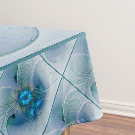 Nappe Position, Abstrait bleu turquoise fractal (In Situ)