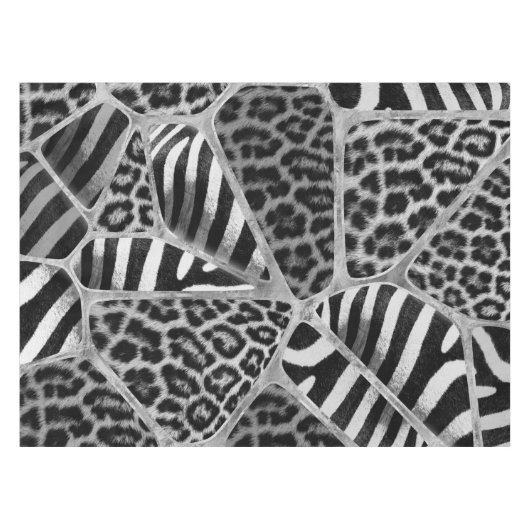 Nappe Poster de animal - Leopard et Zebra - argent (Devant (Horizontal))