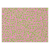 Nappe Poster de animal Motif léopard moderne vert rose (Devant (Horizontal))