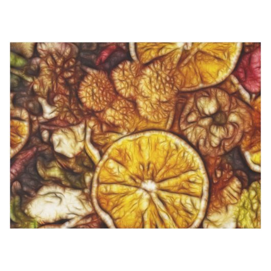 Nappe Pot-pourri oranges Fractal (Devant (Horizontal))