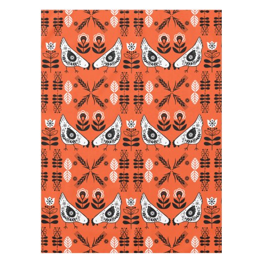Nappe Poulet Hen Folk Art (Devant)