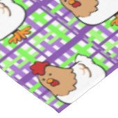 Nappe Poulet violet violet vert Plaid (Angle)