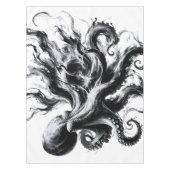 Nappe Poulpe Kraken Fluide Encre Abstraite (Devant)