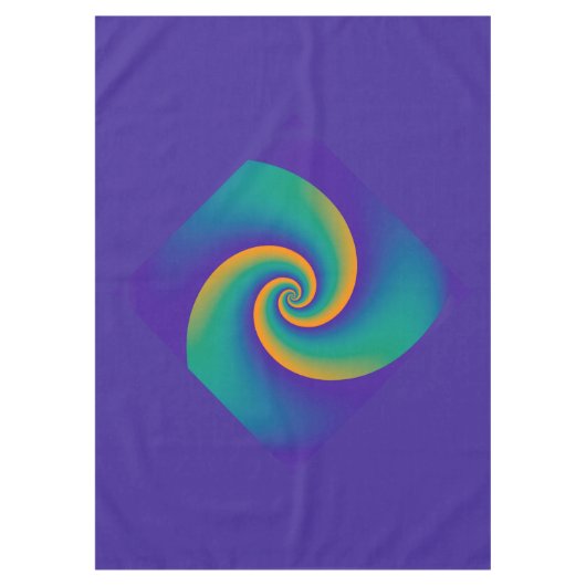 Nappe Power Spirals Fractal - orange bleu + vos idées (Devant)