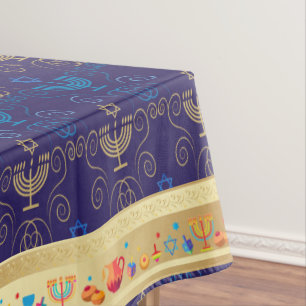Nappe Première Bougie de la fête de Hanoucca, fête des l