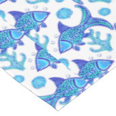 Nappe Preppy Blue Fish Motif Côte Beach House Bateau (Angle)