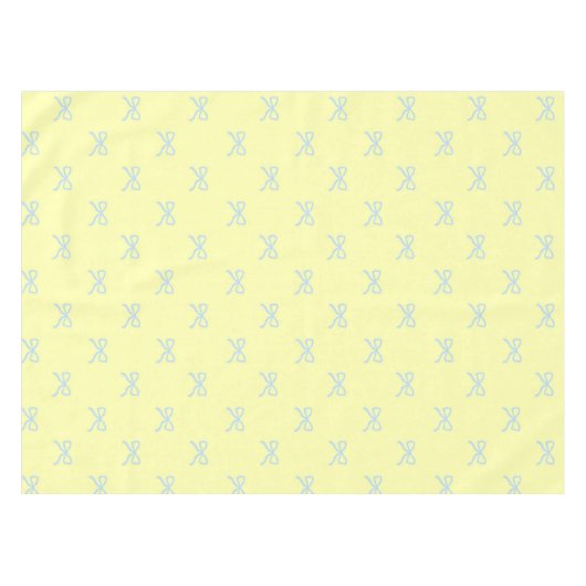 Nappe Preppy Chic Yellow & Blue Bow Pattern Spring (Devant (Horizontal))