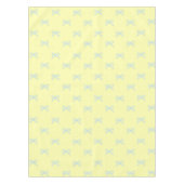 Nappe Preppy Chic Yellow & Blue Bow Pattern Spring  (Devant)