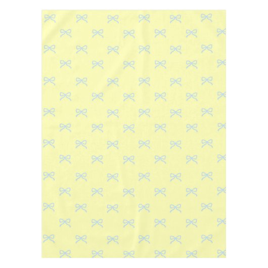 Nappe Preppy Chic Yellow & Blue Bow Pattern Spring  (Devant)