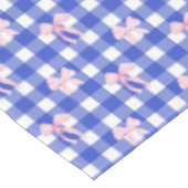 Nappe Preppy Navy Plaid avec des poches d'aquarelle rose (Angle)