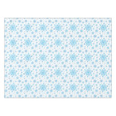 Nappe Pretty Blue Christmas Snowflakes sur Winter White (Devant (Horizontal))