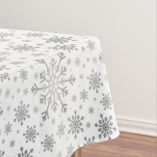 Nappe Pretty Silver Flammes de neige de Noël en hiver b