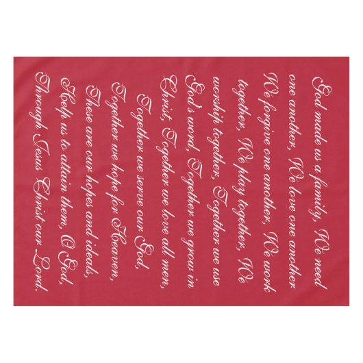 Nappe Prière familiale (Devant (Horizontal))