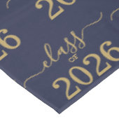 Nappe Promotion 2026 Bleu Élégant Écriture Or (Angle)
