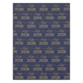 Nappe Promotion 2026 Bleu Élégant Écriture Or (Devant)
