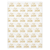 Nappe Promotion 2026 écriture élégante en or (Devant)