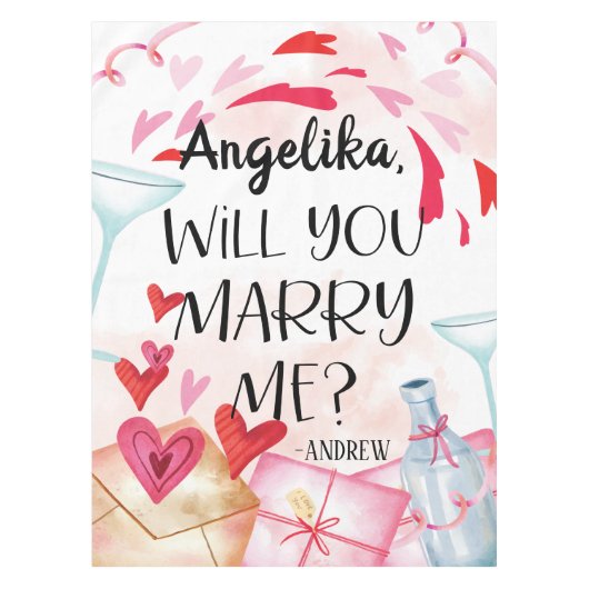 Nappe Proposition de marriage | You Marry Me ? Custom (Devant)