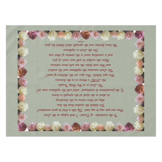 Nappe Psaume 11 Ecriture Art - Confiance dans le Seigneu (Devant (Horizontal))