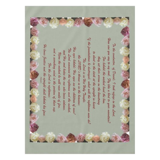 Nappe Psaume 11 Ecriture Art - Confiance dans le Seigneu (Devant)