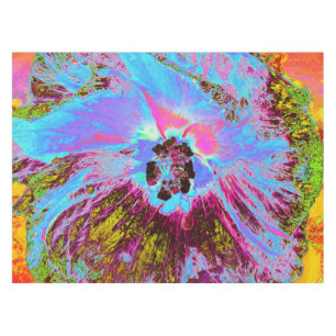 Nappe Psychédélique Corne Bleu et Magenta Hibiscus