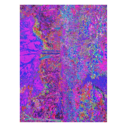 Nappe Psychédélique Impressionniste Paysage Violet (Devant)