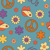 Nappe Psychédélique Rétro Pastel