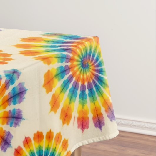 Nappe Psychedelique Tie Dye | Nappe Rétro Groovy (In Situ)
