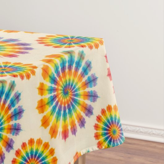 Nappe Psychedelique Tie Dye | Nappe Rétro Groovy (In Situ)