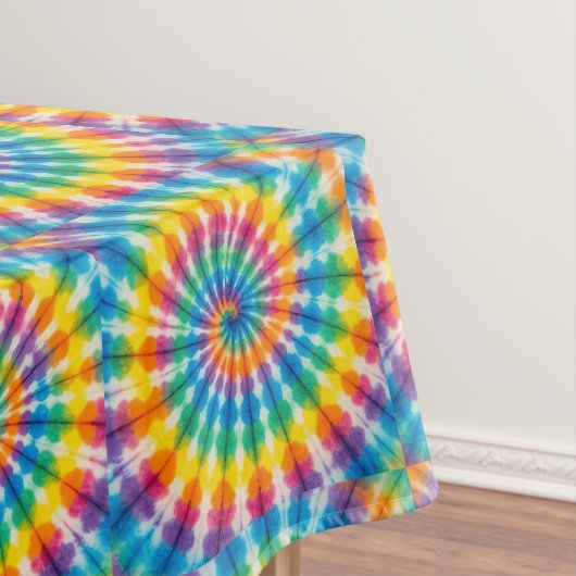 Nappe Psychedelique Tie Dye | Nappe Rétro Groovy (In Situ)