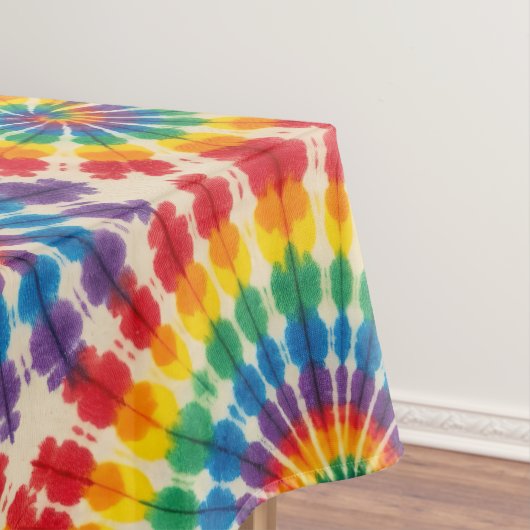 Nappe Psychedelique Tie Dye | Nappe Rétro Groovy (In Situ)