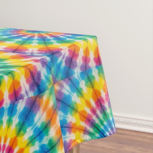 Nappe Psychedelique Tie Dye | Nappe Rétro Groovy (In Situ)